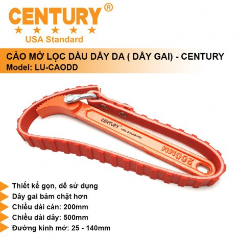 Cảo Mở Lọc Dầu (Nhớt) Bằng Dây Da (Dây Gai) – CENTURY