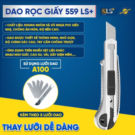 Dao Rọc Giấy 559 LS+ (5 Lưỡi)