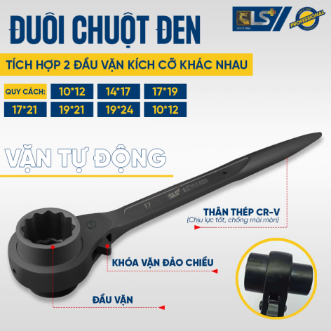 Cờ Lê Đuôi Chuột Đen LS+