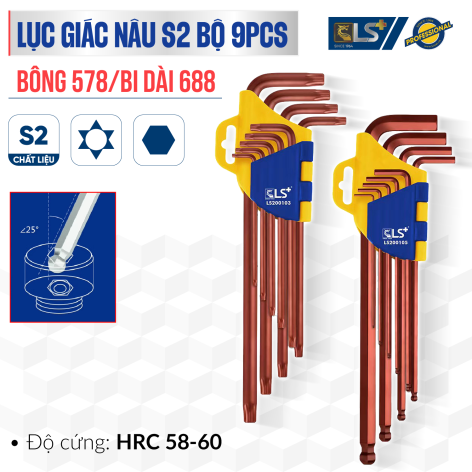 Bộ Lục Giác Nâu Bông Bi Dài LS+