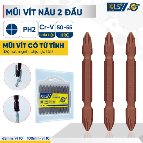 Mũi Vít Nâu Hai Đầu LS+