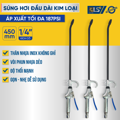 Súng Xịt Hơi Đầu Dài Kim Loại LS+