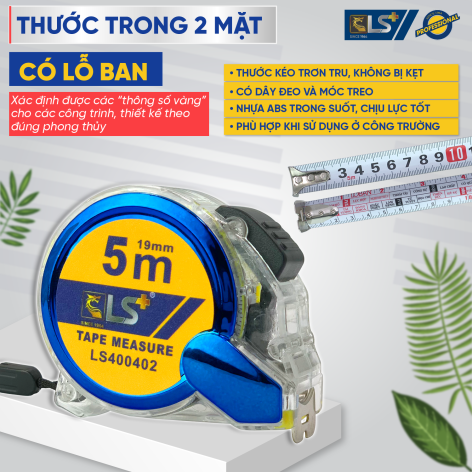 Thước Trong 2 Mặt Khóa Tự Động LS+