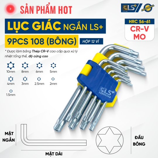 Bộ Lục Giác Bông Ngắn LS+