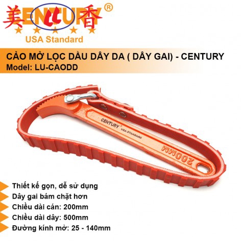 Cảo Mở Lọc Dầu (Nhớt) Bằng Dây Da (Dây Gai) – CENTURY