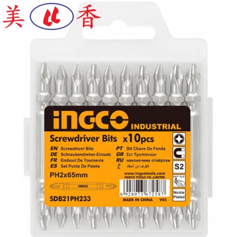 Bộ Mũi Vít 2 Đầu 10 Mũi Ingco SDB21PH233