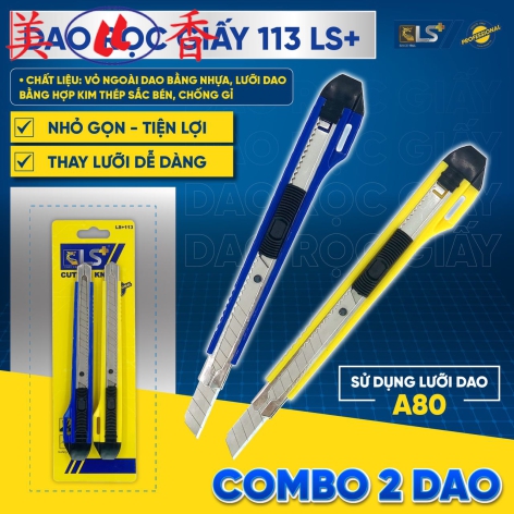 Combo 2 Dao Rọc Giấy Nhỏ 113 LS+