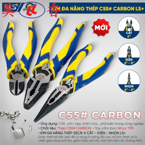 Kìm Đa Năng Cắt, Điện, Nhọn LS+ 