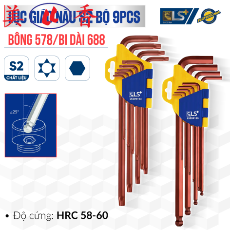Bộ Lục Giác Nâu Bông Bi Dài LS+