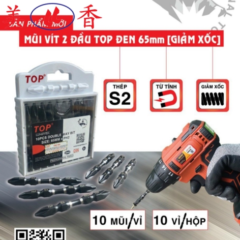 Mũi Vít 2 Đầu Đen ( Giảm Xốc ) TOP