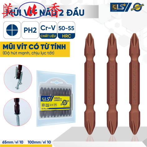 Mũi Vít Nâu Hai Đầu LS+